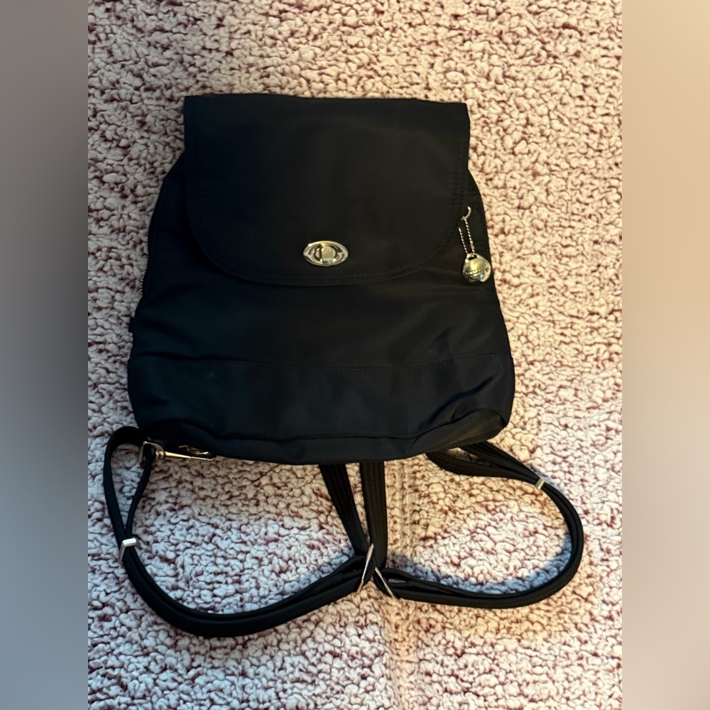 Travelon Black Backpack with Gold Charm